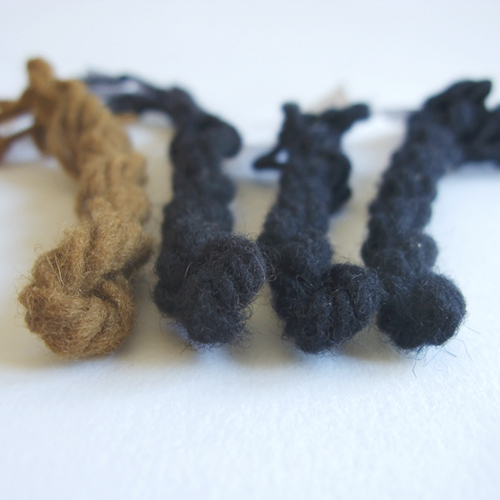 Lana teñida con campeche