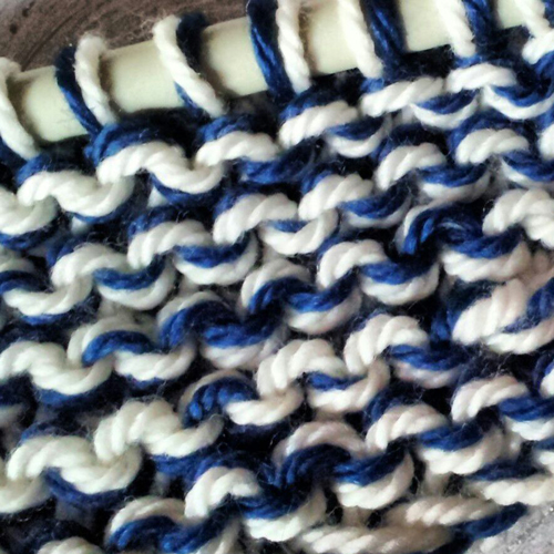 Detalle del proceso de tejido